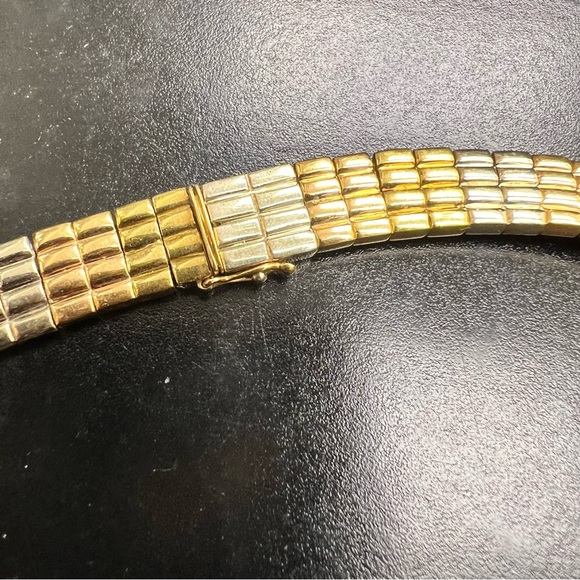 Vintage Van Cleef Tri Color Choker with Diamonds Made in France - Picture 10 of 10